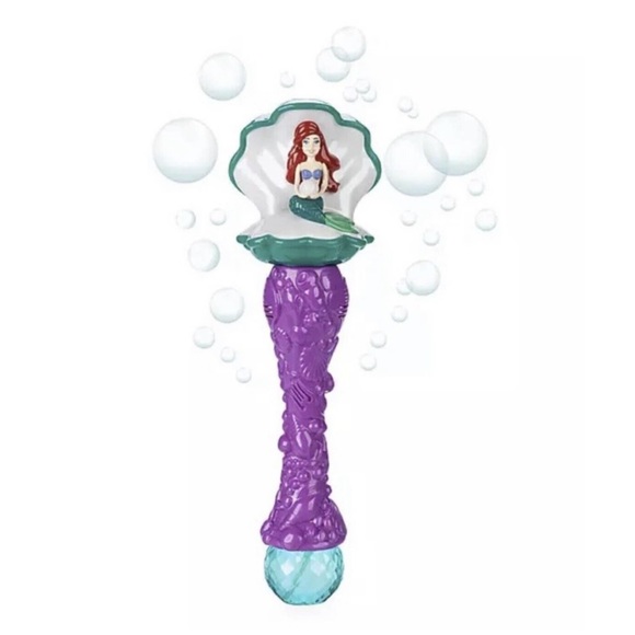 - Disney Parks Little Mermaid Ariel Clamshell Bubble Light Up Wand Brand N… - Picture 3 of 4